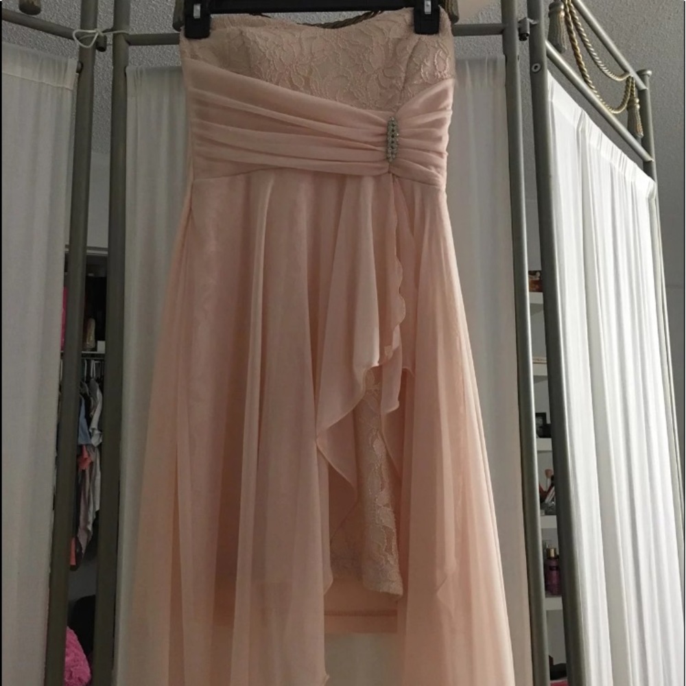 Light Pink High Low Dress
